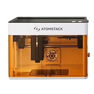 ATOMSTACK P1 draagbare lasergraveermachine, 10000 mm/min graveersnelheid, 5W vermogen Snel nauwkeurig lasergraveren Snijden, APP & PC ondersteunde graveermachine Geschikt voor hout en metaal