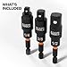 Klein Tools 65813SW 3-Piece Impact Driver Swivel Socket Adapter Set, 20-Degree Swivel, Ball Detent, High-Visibility, Fixed-Position and Swivel Access