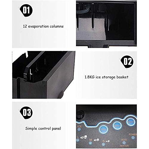 MHGD Eismaschine für die Arbeitsplatte, tragbare und kompakte Eismaschine, Eiswürfel in 8 Minuten fertig, elektrische… – Bild 8
