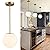 DALIVOL Modern Globe Pendant Light Mid Century Opal Glass Hanging Light Fixture Gold Finish, 3-Light Glass Pendant Lighting for Kitchen Island Dining Room Bedroom Hallway and Bathroom…