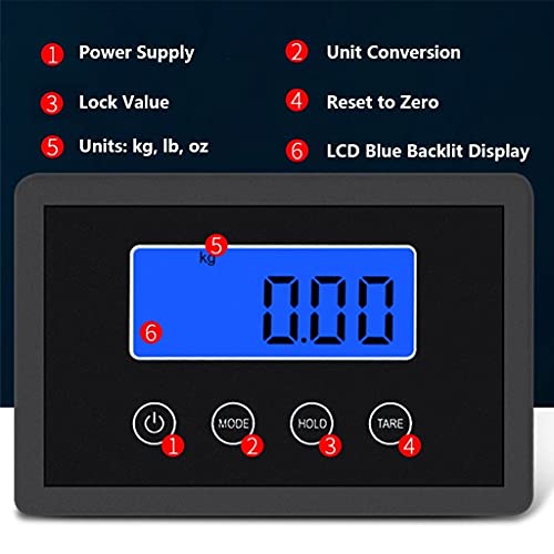 Báscula de Peso Postal 396lb/180kg Plataforma Acero Inox LCD miniatura 4