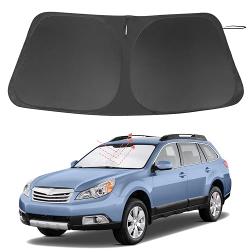 Image of Windshield Sun Shade Custom Fit for 2010-2014 Subaru Outback Wagon Accessories Foldable Sunshade Sun Blocker Protect Car from Sun Rays & Heat Damage Keep Car Cooler