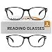 Reading Glasses 2 Pack Black _ Always Have a Timeless Look, Crystal Clear Vision, Comfort Fit With Sure-Flex Spring Hinge Arms & Dura-Tight Screws _ 100% Guarantee +4.00