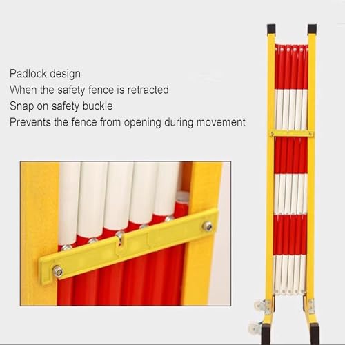 Barrière rétractable portable 120 x 250 cm clôture de circulation en métal réglable
