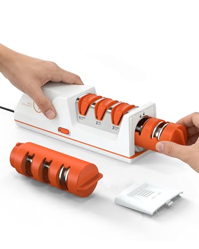 Image of Electric Knife Sharpener with Replaceable Sharpening Head
