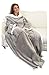 Catalonia Sherpa Wearable Blanket with Sleeves Arms,Super Soft Warm Comfy Large Fleece Plush Sleeved TV Throws Wrap Robe Blanket for Adult Women and Men