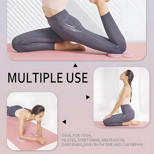 Xspring Yoga Dizlik, 2'li Paket Kaymaz Yoga Diz Pedi, Pilates ve Meditasyon İçin Rahat Egzersiz Dizlik, Spor ve Fitness İçin Taşınabilir Diz Matı (Pembe) - Görsel 3