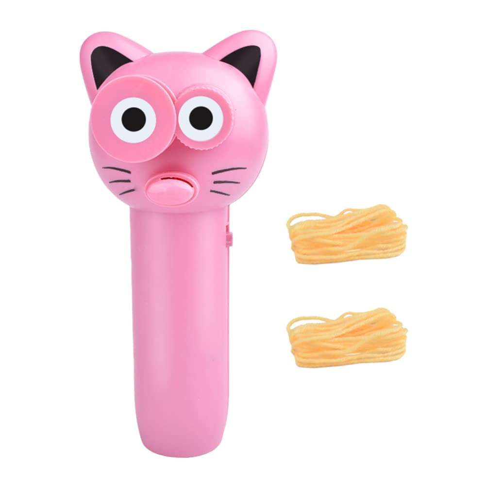TOYANDONA 1 Set Rope Launcher Electric String Launching Toy Cable Cord Shot Shooter Funny Gag Party Prop for Outdoor Outside Paly Games Activities Pink