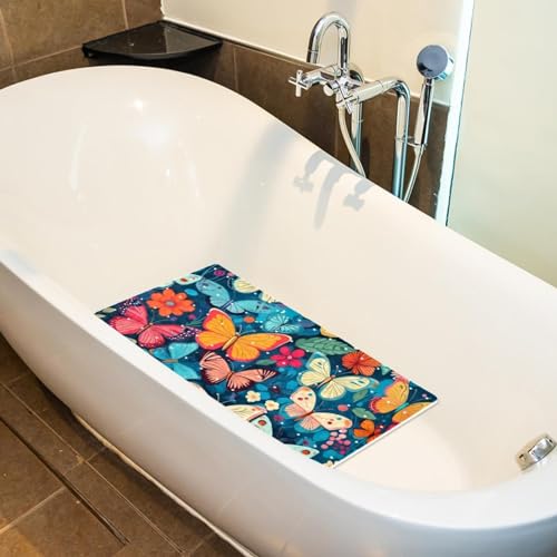 Tapis de bain antidérapant séchage rapide extra long à ventouses