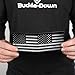 Buckle-Down Unisex-Adults Buckle-down Pu Bifold - American Flag Weathered Black/White Bi Fold Wallet, Multicolor, 4.0 x 3.5 US