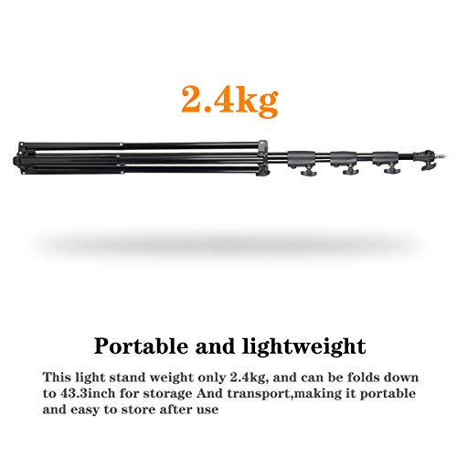Godox 149 Inches Heavy Duty Aluminum Photography Light Tripod Stand for Aputure Ls60W 300D II Godox SL-60W SL-150II FV150 FV200 AD300PRO AD400PRO Studio Photography Lighting by GODOX - Image 6