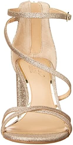 Jewel Badgley Mischka Women's Devorah Heeled Sandal, Gold Glitter, 9 | Image 1