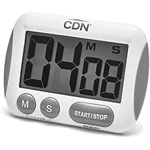 CDN Extra-Big Digit Timer | Counts Up & Down, 100 Minutes by Minutes & Seconds, Extra-Large Digits, Loud Alarm, Stand, Hang, Magnet Mounting, Perfect for Batch Baking - TM15