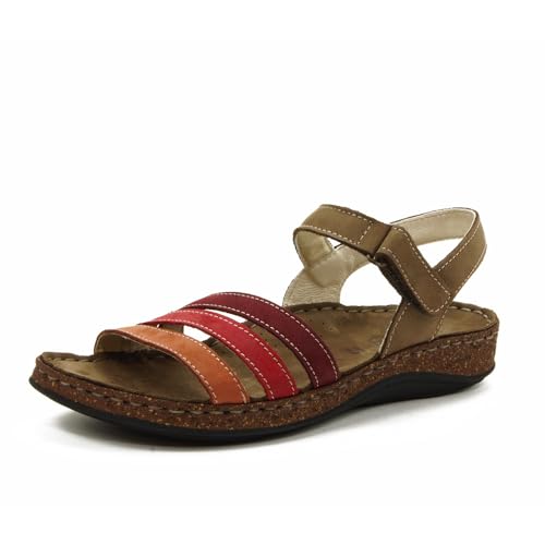 WALK & FLY - Sandalia 42670-MRO para: Mujer Color: Marron Talla: 36