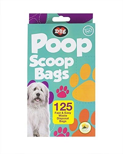 Dog Poop Waste Bags Pack of 125 Lemon Scented Disposable Bags by World of Pet's Pat's Poop Scoop
