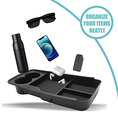 Bestevmod For Ev6 Lower Center Console Organizer Tray Interior Accessories Storage Box Abs Material With Pvc Trim Compatible With 2022 2023 Kia Ev6 Accessories (Lower Organizer) #TOP3