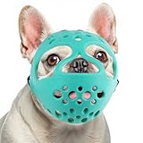 BARKLESS Muzzle for Short Snout Dog, Soft French Bulldog Muzzles to Prevent Biting, Brachycephalic Dog Mouth Guard for Aggressive Frenchie Boston Terriers Grooming Walking, Allows Panting