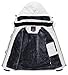 YSENTO Damen Winterjacke Wasserdicht Skijacke Outdoor Softshelljacke Warm Fleecejacke Funktionsjacke mit Abnehmbarer Kapuze(Weiß,S)