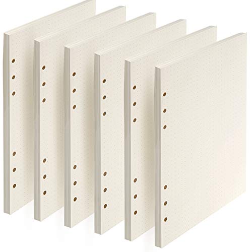 Teenitor Lot de 270 feuilles/540 pages de papier pointillés, A5 pour carnet de notes avec feuilles de papier rechargeables, pages en pointillées, recharges pour journaux, usage quotidien Cover