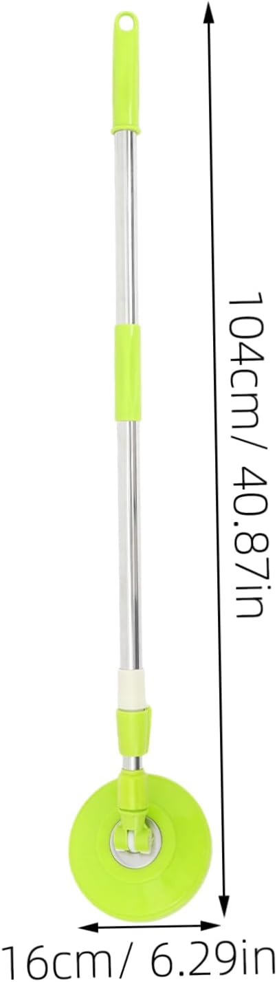 Rotating Stainless Steel Mop Handle with Telescopic Thickened Pole Detachable Mop Head Accessory for Hardwood and Tile Floors Heavy Duty Durable Cleaning Rod
