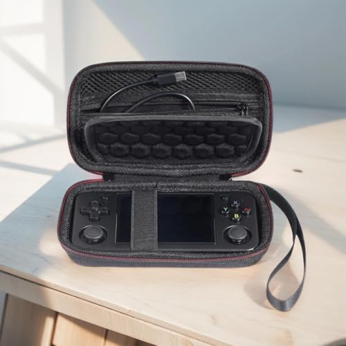 AONKE Étui de voyage rigide pour console de jeu portable RG35XX H / RG353M rétro, sac de transport rigide, compatible avec RG35XX H RG353M – vue 4