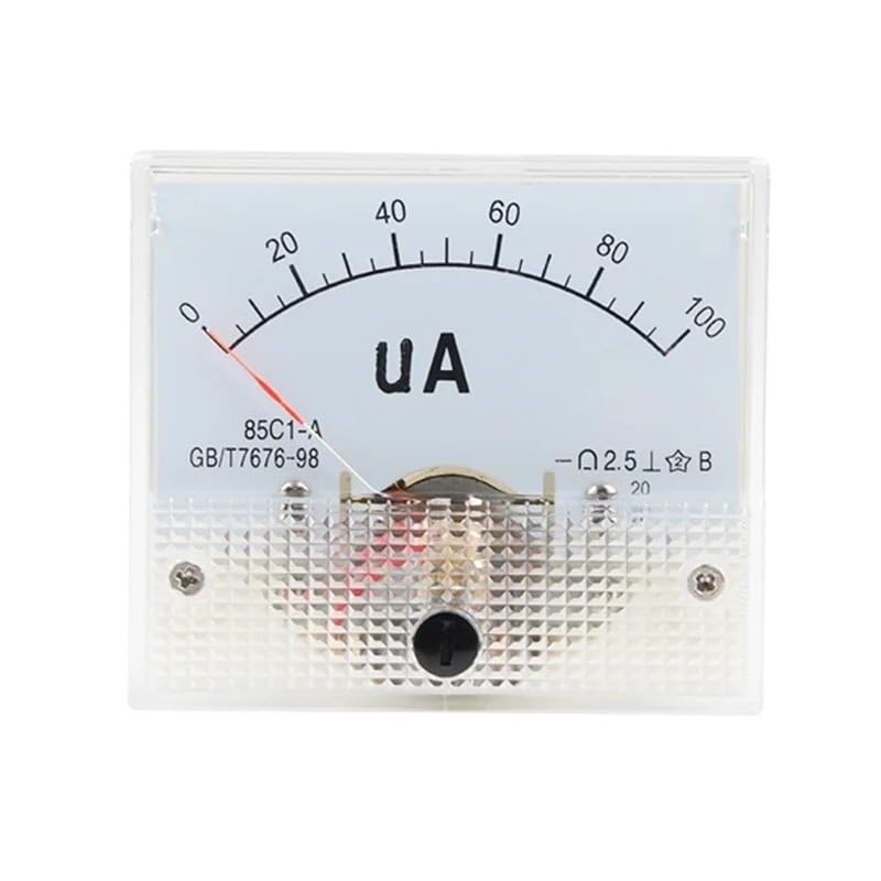 NURII 85C1 DC Mechanical Panel 100uA Meter, Analog Pointer Current Meter, Panel AMP Gauge