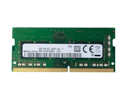 Image of 8GB DDR4 2666MHz Laptop RAM | PC4-21300S (2666V) SO-DIMM 260-Pin 1.2V CL19 1Rx8 Single Rank Memory Module Upgrade - Compatible Replacement for Samsung M471A1K43DB1-CTD