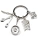 Omelette Chef Keychain Kreative Küchenutensilien Anhänger Schlüsselanhänger Für Mann Frau Schmuck Zubehör Geschenk Souvenir DIY Handmade (Color : 1)