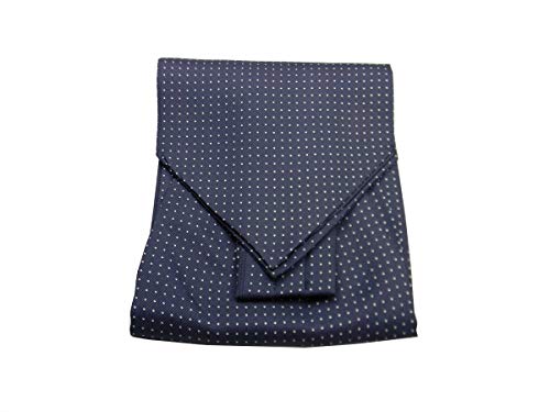 Colore: blu a puntini bianchi Avantgarde Ascot Uomo a Pois in Seta Made in Italy Colori e Misure a Scelta (Taglia Unica, Blu Bianco Puntino 1)