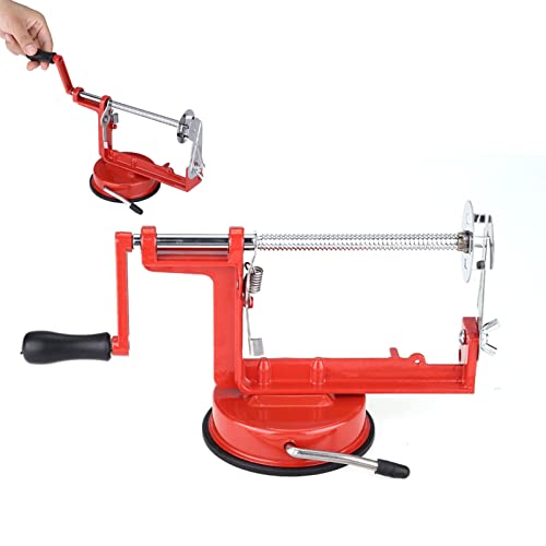 Alvinlite 3 in 1 Efficient Apple Potato Cumber Peeler Corer Slicer, Easy to Use Mannual Spiral Steel Stainless Blades for Pies Hash Browns Desserts Snacks Salads Fruits Veggies Mashed Potatoes Meals