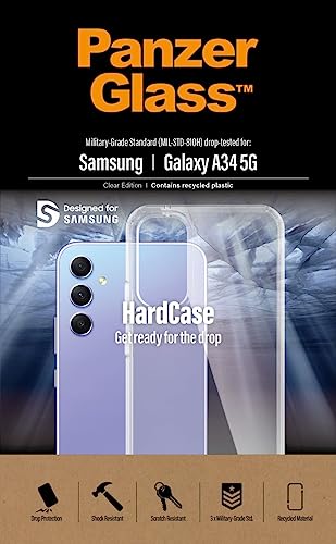 Panzer Glass Coque Rigide en Verre blindé pour Samsung Galaxy A34 5G