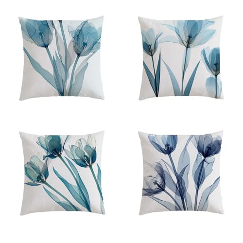 Housse de coussin exterieur blanc aspect lin de qualite superieure impermeable 70x70 - 2