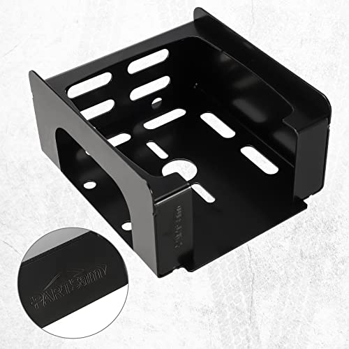 Image of Partsam 1 Set Square Black Trailer Tail Light Mounting Box Left Right and License Plate Bracket Guard Cover Heavy Duty Steel S45C 1045 with Screws for Trailers Under 80 inch Boat Truck Marine Camper RV