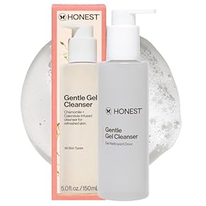 Honest Beauty Gentle Gel Daily Face Cleanser, Calms, Refreshes, Hydrates, Vegan Safe for Sensitive Skin, 5 fl oz