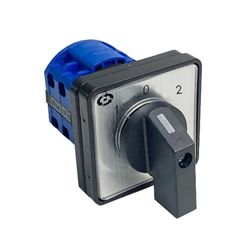 Commutateur électrique rotatif tripolaire inverseur de came 8 bornes pour montage sur panneau