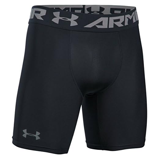 Under Armour Herren Heatgear Armour 2.0 Comp halblange Kompressionshose, Black / Graphite, L