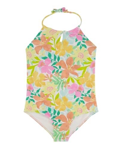 Image of Billabong Girls' One-piece Swimsuit with UPF 50+ Sun Protection, Quick Drying Bathing Suit