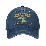 Tiny Trike Big Roar Funny Trucker Hat for Men Women, Humor Gag Gift Baseball Cap, Navy Blue