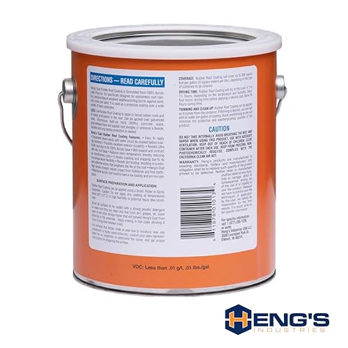 Heng’S Industries 46128-4 Heng'S Industries Rubber Roof Coating - 1 Gallon | Epdm Rubber Roof | Rubber Roof Coat | Rv Roof Repair thumb #1