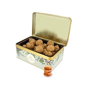 LA CURE GOURMANDE Koekjes met karamelvulling | 540 g , netto gewicht 330 g | Gebak in een mooi blik, Franse zoetigheden & bakwaren, handgemaakte zoetigheden volgens origineel recept sinds 1989