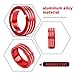 RT-TCZ Center Console Air Conditioner Audio Switch Knob Cover Trim Interior Accessories for Dodge Journey 2013-2020,6PCS (Red)