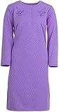 Zeitlos Damen Nachthemd Punkte Design (XL, Flieder)