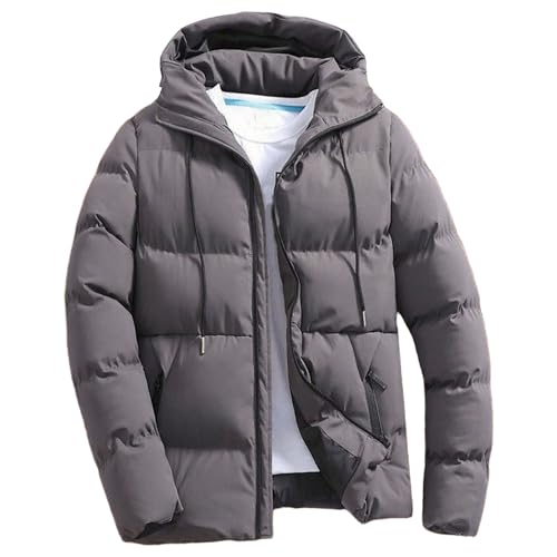 Veste matelassée homme avec capuche imperméable et poches zippées