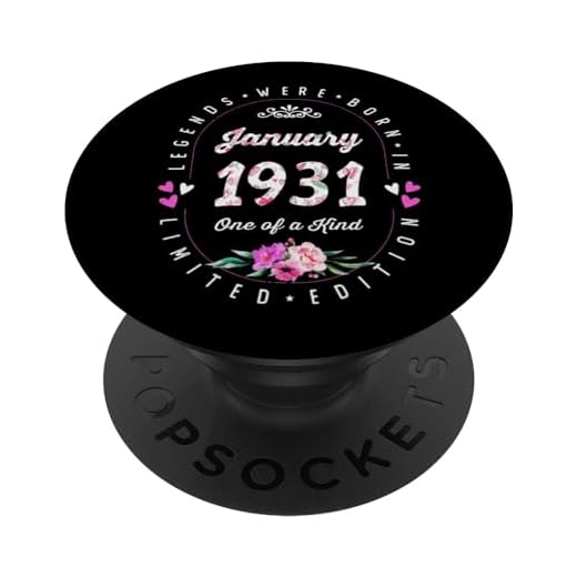 Cumpleaños Floral - Las Leyendas nacen en Enero de 1931 PopSockets PopGrip Intercambiable