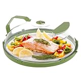 Protección contra salpicaduras para microondas | Cubierta antisalpicaduras con asa para alimentos, protección térmica de encimeras | Para cocinar, cocinar al vapor y calentar en el restaurante, cocina