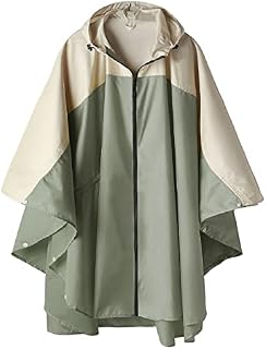 Rain Poncho Coat for Adults Outdoor Hooded Waterproof Zipper Rainwear