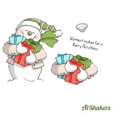 Art Impressions Shakers Card Set, Snowman