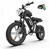 GLOBALKEEP 1500W Peak Electric Bike for Adults, 20' x4.0 Fat Tire Ebike with Pro...
