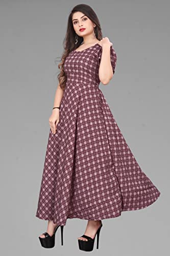 Image of NEW Aline Maxi Dress for Women in Purple Color