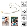 HAPPOW Beige Discreet Dual Ear Hook Headset Microphone, Condenser Mic with TA4F Plug Compatible with Shure Sennheiser for Lectures, Theater, Live Performances #2